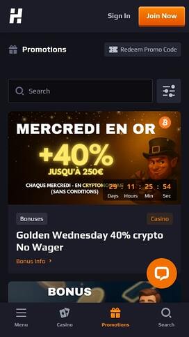 Herake Casino Promotions Mobile