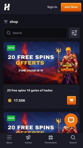 Herake Casino Shop Mobile