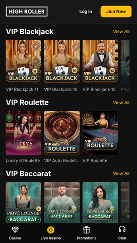 High Roller Casino Mobile Vip Games