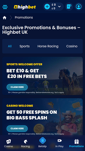 High Bet Casino Mobile Promotions