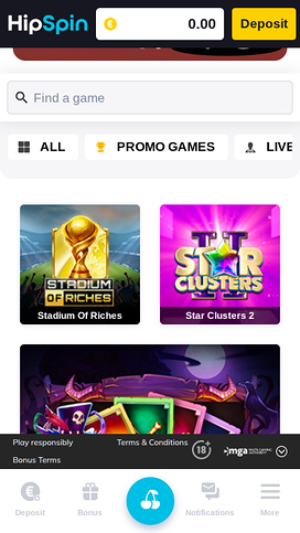 Hip Spin Casino Mobile Games