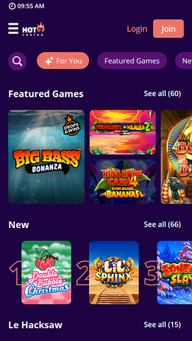 Hot7 Casino Mobile Games