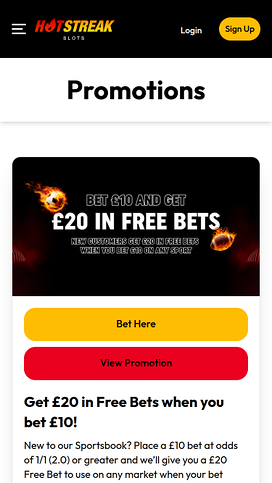 Hot Streak Casino Mobile Promotions