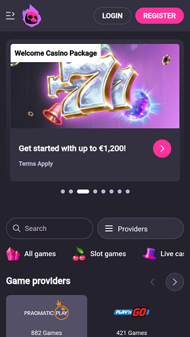 Hotloot Casino Mobile Homepage