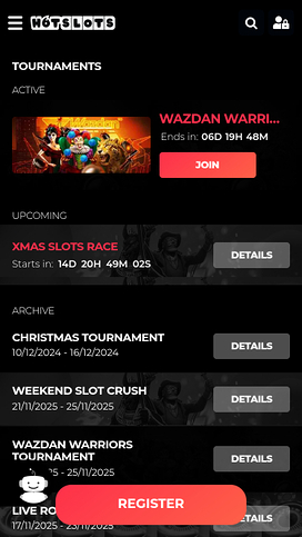 Hotslots Casino Mobile Tournaments