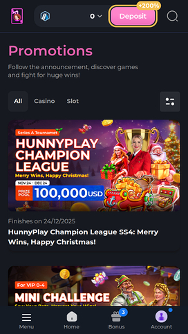 Hunnyplay Casino Mobile Promotions