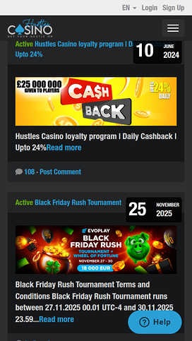 Hustles Casino Mobile Promotions