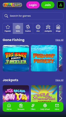 Hyper Slots Casino Mobile Games