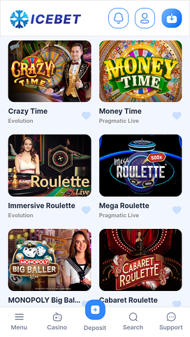 IceBet Casino Mobile Live Dealer