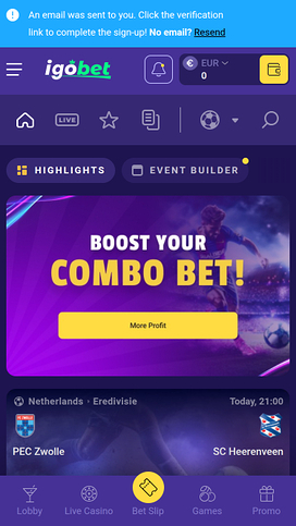 IgoBet Casino Mobile Sport