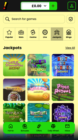 Incredible Spins Casino Mobile Jackpot