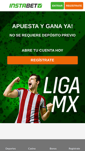 InstaBET Casino Mobile Homepage