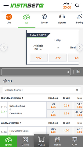 InstaBET Casino Mobile Sports