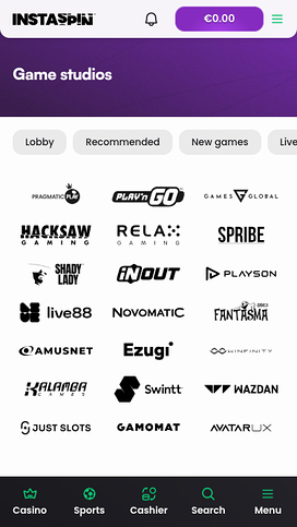 Instaspin Casino Mobile Game Developers