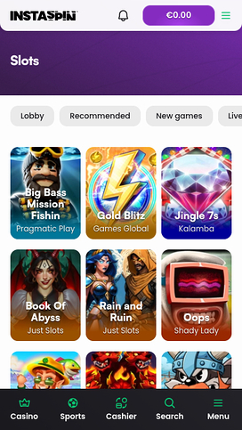 Instaspin Casino Mobile Games