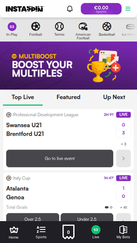 Instaspin Casino Mobile Sports