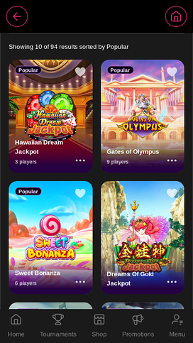 Inter Casino Mobile jackpot