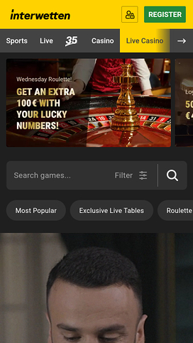 Interwetten Casino Mobile Live dealer