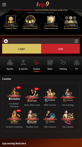 IVIP9 Casino Live Dealer Mobile