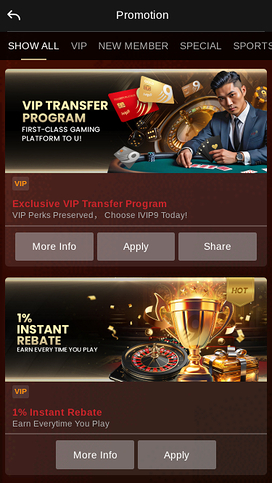 IVIP9 Casino Promotions Mobile