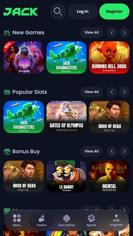 Juegos móviles de Jack Casino