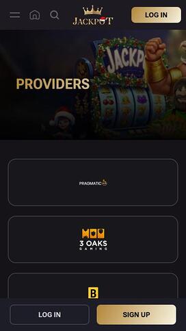 Jack-Pot Casino game developers mobile page