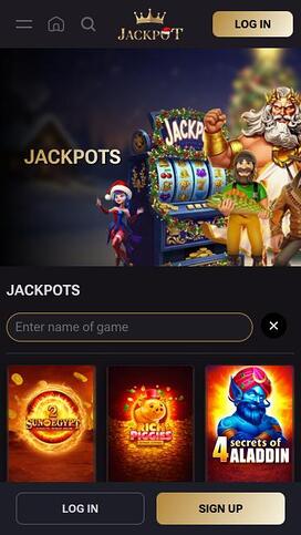 Jack-Pot Casino jackpot mobile page