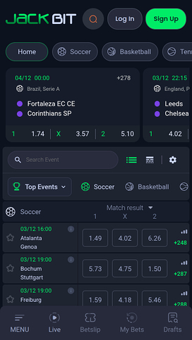 Jackbit Casino Sports Mobile