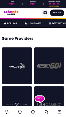 Jackpot Lounge Casino Game Developers Mobile