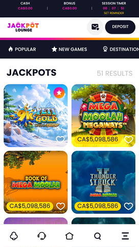 Jackpot Lounge Casino Jackpot Mobile
