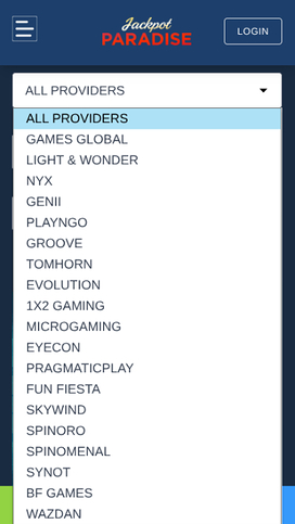 Jackpot Paradise Casino Game Developers Mobile