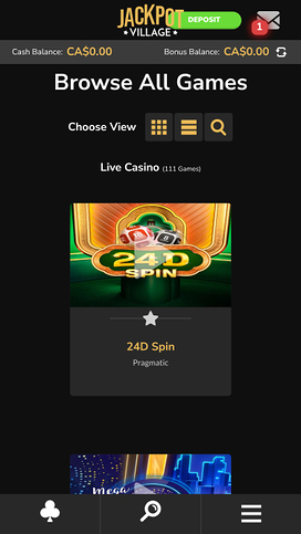 Jackpot Village Casino Live Dealer Mobile