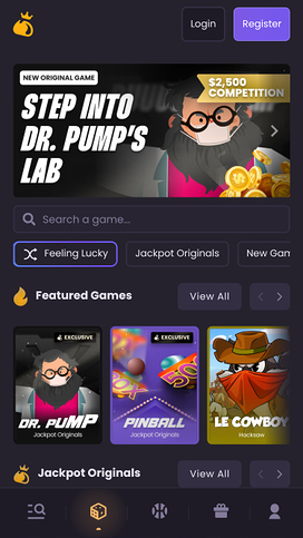 Jackpot.bet Casino Homepage Mobile