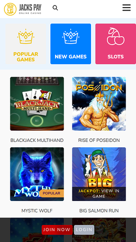 Juegos móviles de casino JacksPay
