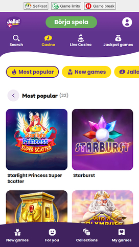 Jalla Casino Games Mobile