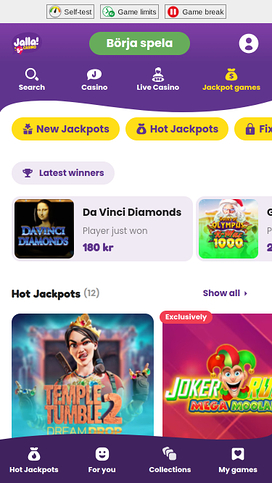 Jalla Casino Jackpot Mobile