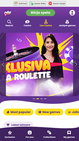 Jalla Casino Live Dealer Mobile