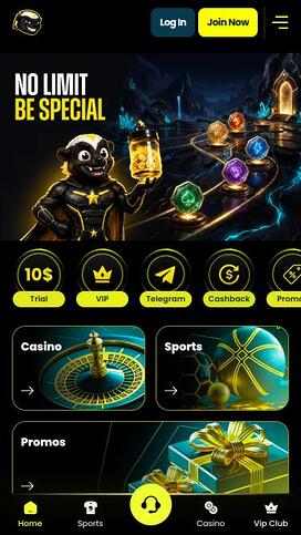 Jasino Casino mobile homepage