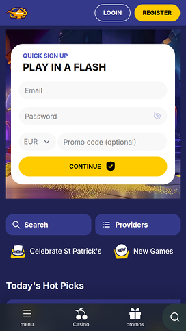 JasminSlots Casino Mobile Homepage