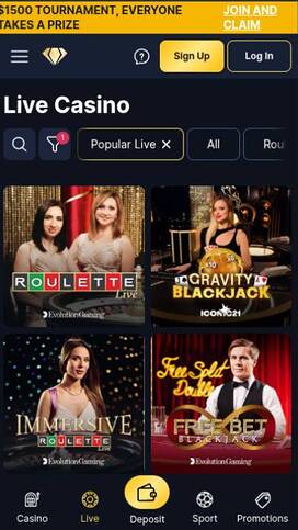 Live mobile page screenshot of Jawhara Casino