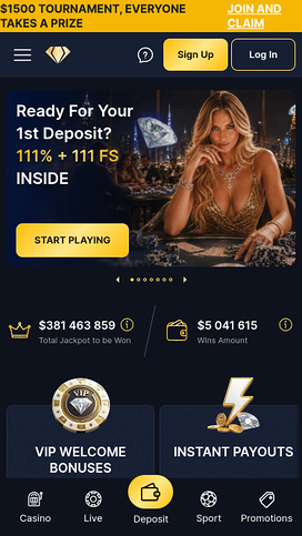 Homepage mobile screenshot of Jawhara Casino