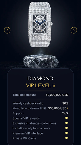 VIP mobile page screenshot of Jawhara Casino