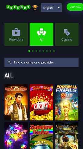 Jeffbet Casino Games Mobile