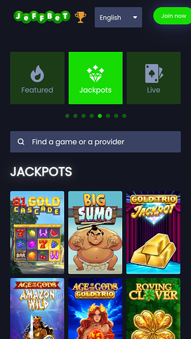 Jeffbet Casino Jackpot Mobile