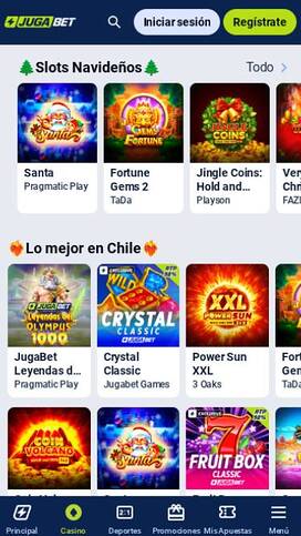 Games mobile page screenshot of Jugabet Casino