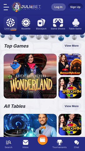 Juliebet Casino Mobile live dealer