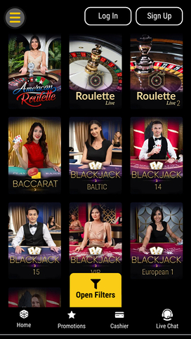 Jupiter Club Casino Mobile live dealer
