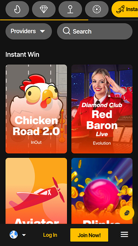 JustCasino Mobile Instant win