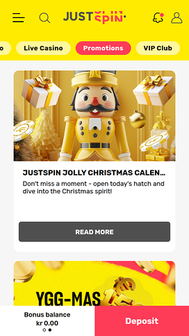 Justspin Casino Mobile Promotions