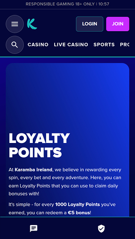 Karamba Casino Mobile VIP Program